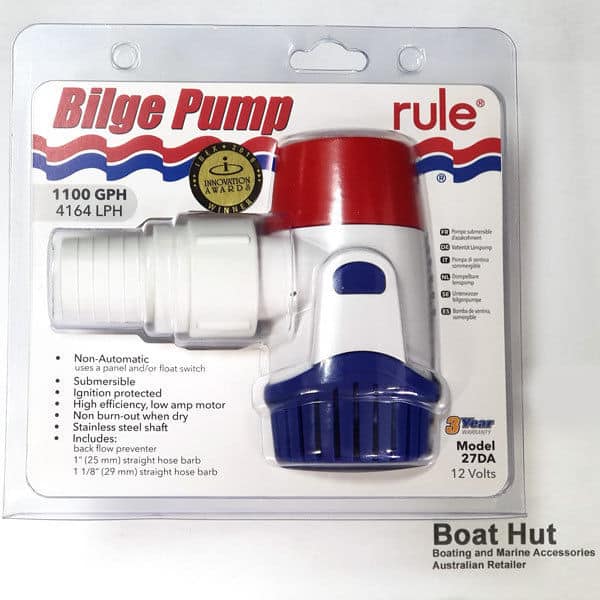 Rule Bilge Pump 1100 GPH 12 Volt Model 27DA